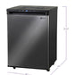 24" Wide Black Stainless Steel Digital Kegerator - Cabinet Only-Kegerators-The Wine Cooler Club