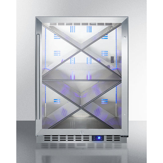 Summit 24" Wide Single Zone Outdoor Commercial Wine Cellar SCR611GLOSX-Wine Cellars-The Wine Cooler Club