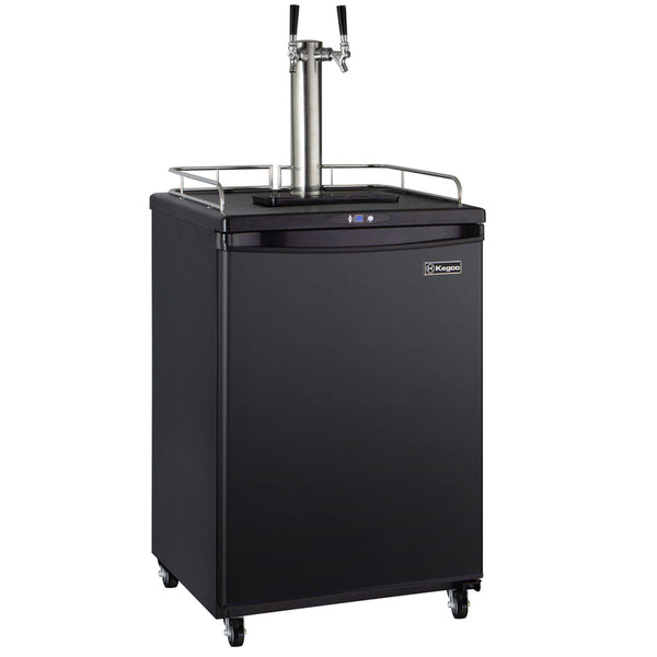 24 Wide Kombucha Dual Tap Black Commercial/Residential Kegerator-Kegerators-The Wine Cooler Club