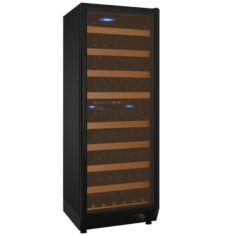 24" Wide Vite II Tru-Vino 99 Bottle Dual Zone Black Right Hinge Wine Refrigerator - AO YHWR99-2BR20-Wine Coolers-The Wine Cooler Club