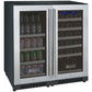 30" Wide FlexCount II Tru-Vino 30 Bottle/88 Can Dual Zone Stainless Steel Side-by-Side Wine Refrigerator/Beverage Center - BF 3Z-VSWB15-2S20-Wine Coolers-The Wine Cooler Club