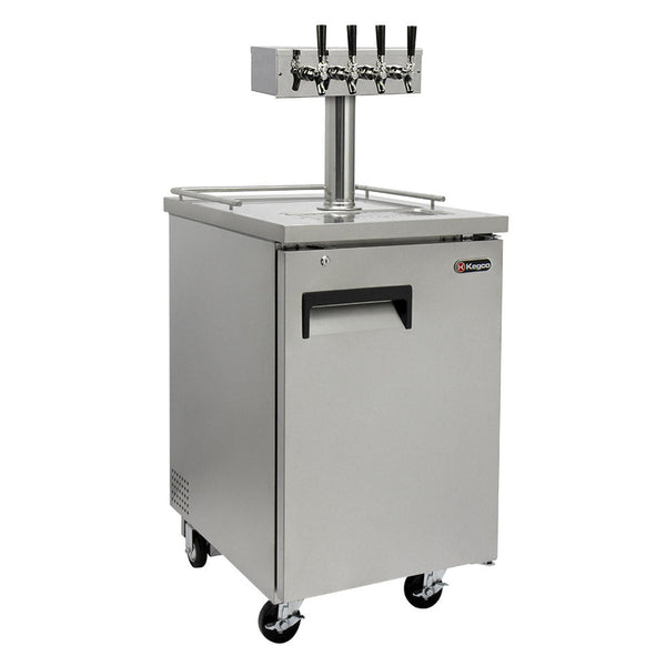 24 Wide Homebrew Four Tap All Stainless Steel Commercial Kegerator-Kegerators-The Wine Cooler Club
