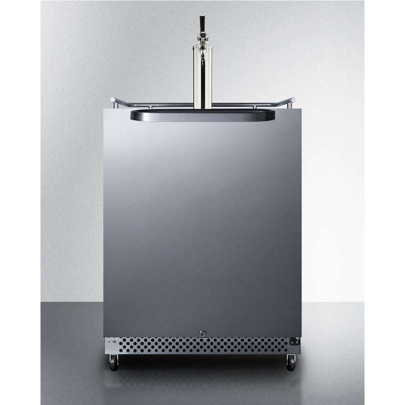Summit 24" Wide Built-In Outdoor Kegerator with TapLock SBC696OSTL-Kegerators-The Wine Cooler Club
