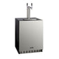 24" Wide Dual Tap Stainless Steel Built-In Left Hinge ADA Kegerator with Kit-Kegerators-The Wine Cooler Club