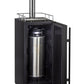 15" Wide Cold Brew Coffee Single Tap Black Commercial Kegerator-Kegerators-The Wine Cooler Club
