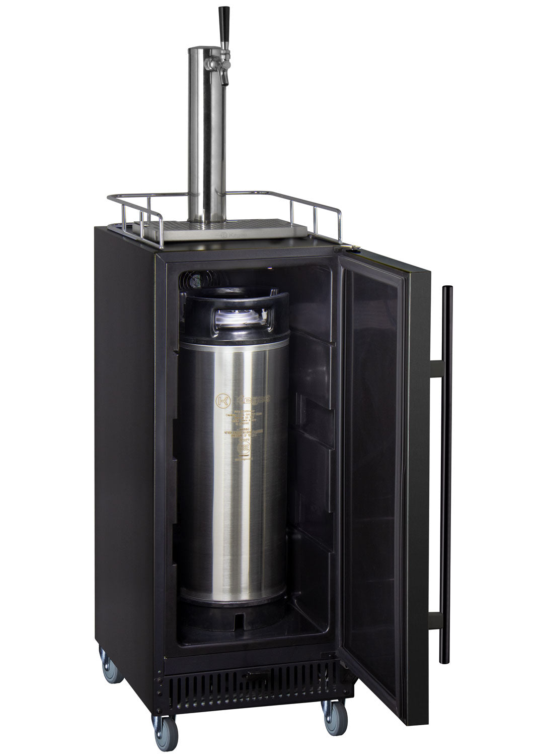 15" Wide Cold Brew Coffee Single Tap Black Commercial Kegerator-Kegerators-The Wine Cooler Club