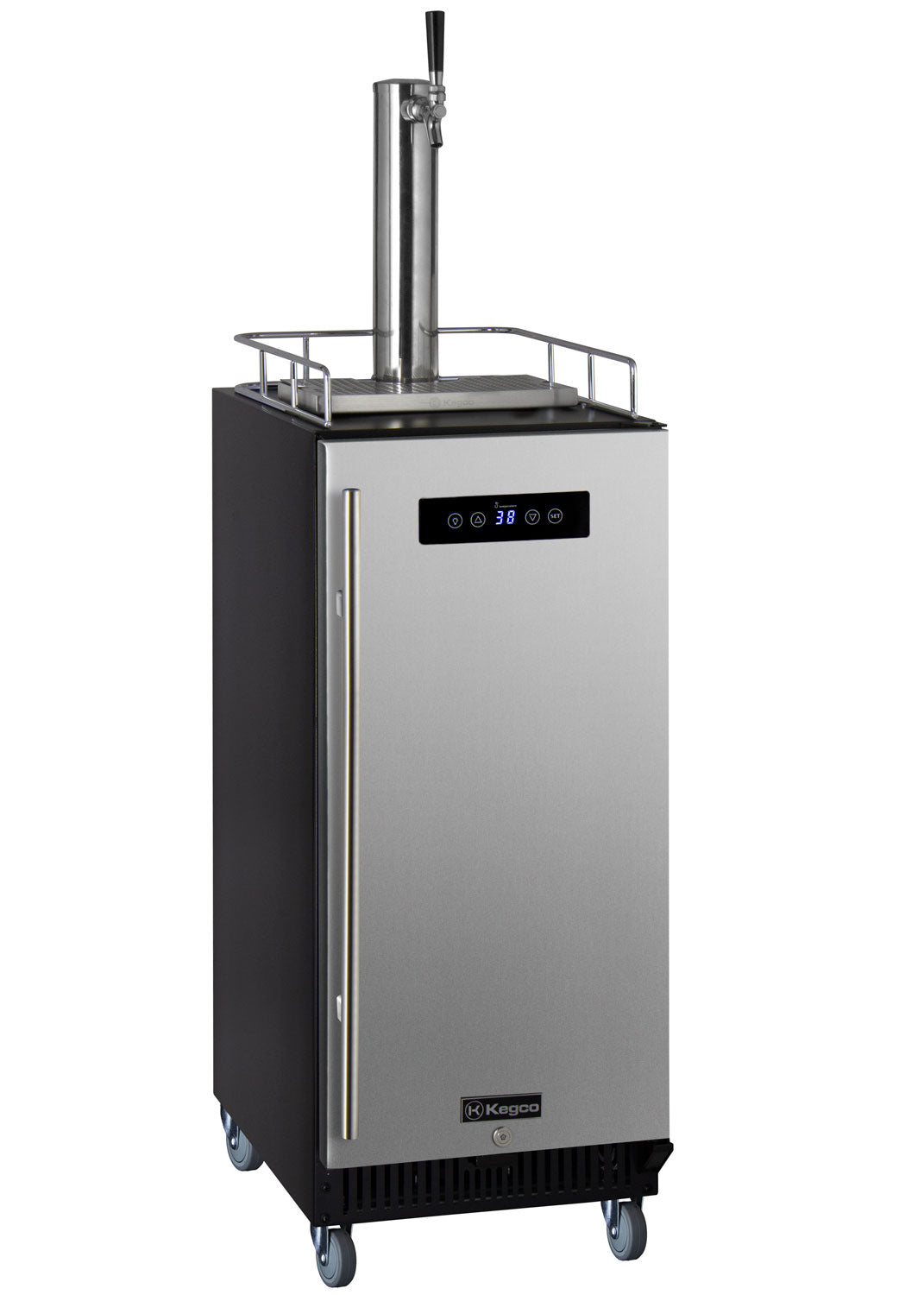 15" Wide Homebrew Single Tap Stainless Steel Commercial Kegerator-Kegerators-The Wine Cooler Club