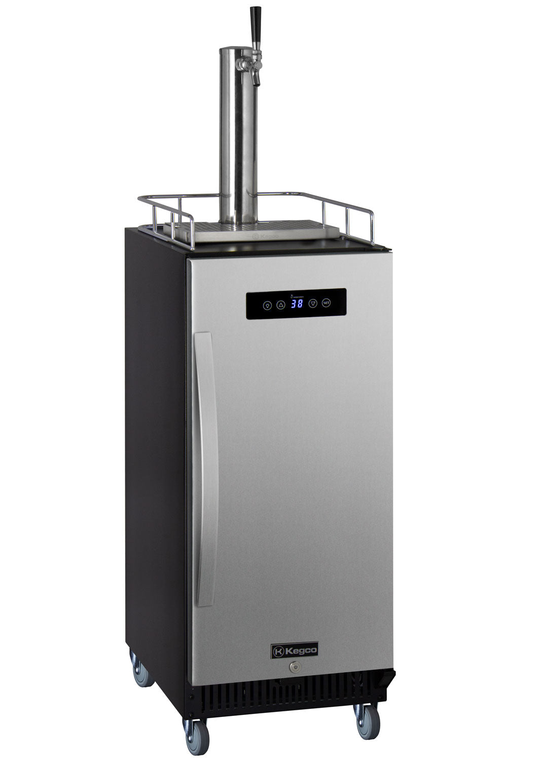 15" Wide Homebrew Single Tap Stainless Steel Commercial Kegerator-Kegerators-The Wine Cooler Club