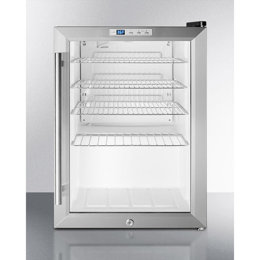 Summit Compact Built-In Beverage Center SCR312LBICSS-Beverage Centers-The Wine Cooler Club