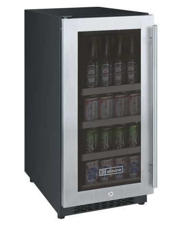 15" Wide FlexCount II Tru-Vino Stainless Steel Left and Right Hinge Beverage Center-Wine Coolers-The Wine Cooler Club