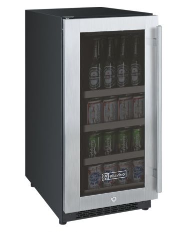 15 Wide FlexCount II Tru-Vino Stainless Steel Left and Right Hinge Beverage Center-Wine Coolers-The Wine Cooler Club