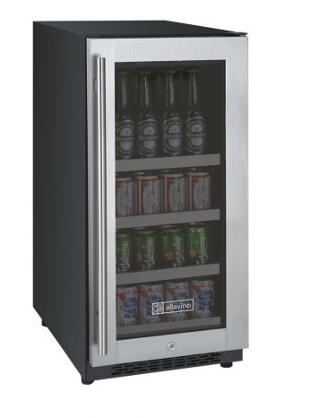 15" Wide FlexCount II Tru-Vino Stainless Steel Left and Right Hinge Beverage Center-Wine Coolers-The Wine Cooler Club