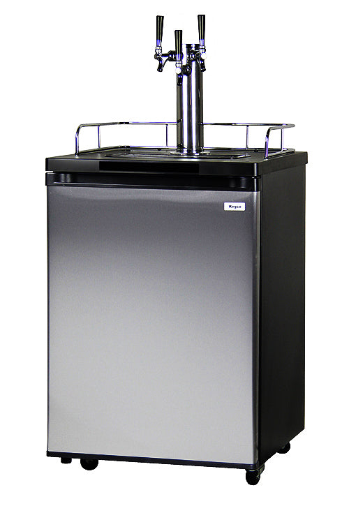 24" Wide Homebrew Triple Tap Stainless Steel Kegerator-Kegerators-The Wine Cooler Club