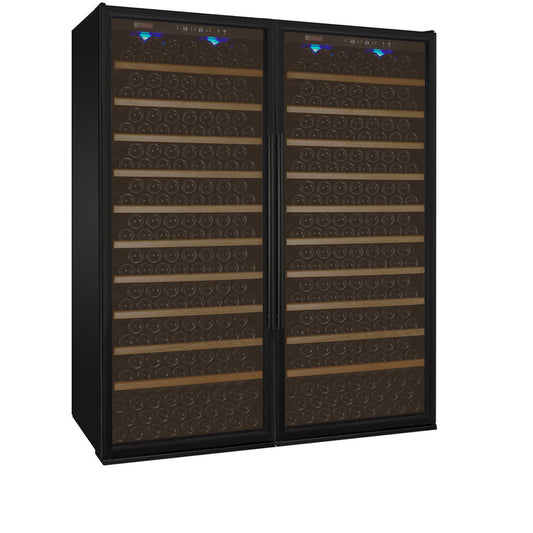 63" Wide Vite II Tru-Vino 554 Bottle Dual Zone Black Side-by-Side Wine Refrigerator - BF 2X-YHWR305-1B20-Wine Coolers-The Wine Cooler Club