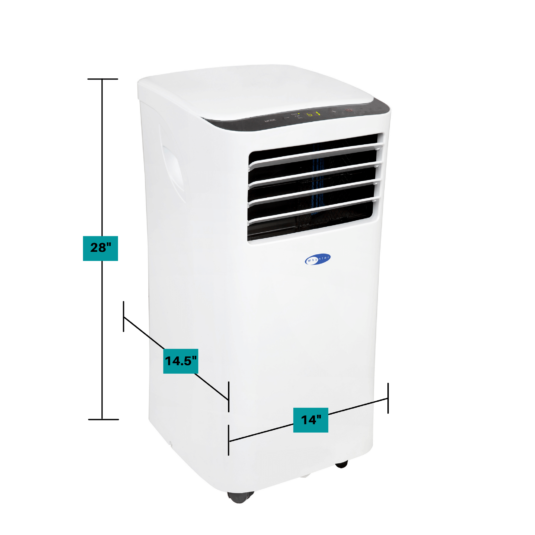 Whynter Air Conditioners Whynter ARC-102CS 10,000 BTU (7,000 BTU SACC) Compact Portable Air Conditioner, Dehumidifier, and Fan with Remote Control, up to 300 sq ft in White
