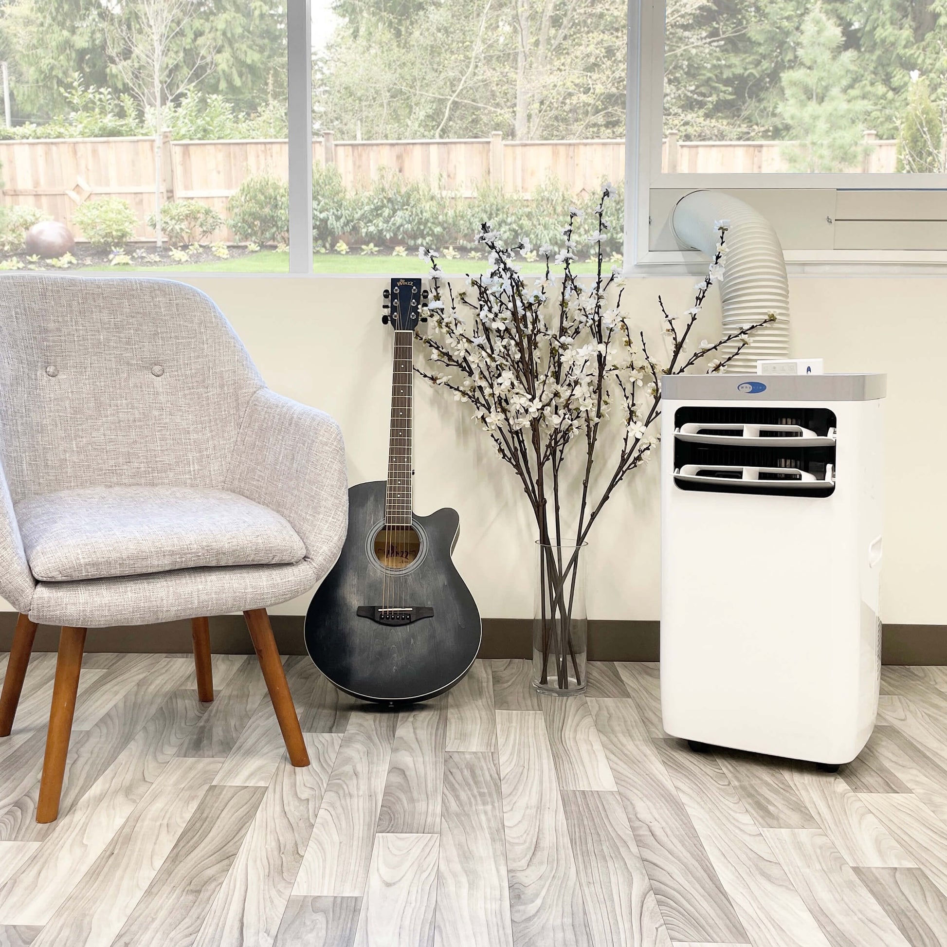 Whynter Air Conditioners Whynter ARC-115WG 11,000 BTU (6,800 BTU SACC) Compact Portable Air Conditioner, Dehumidifier, and Fan with Remote Control, up to 400 sq ft in White/Grey
