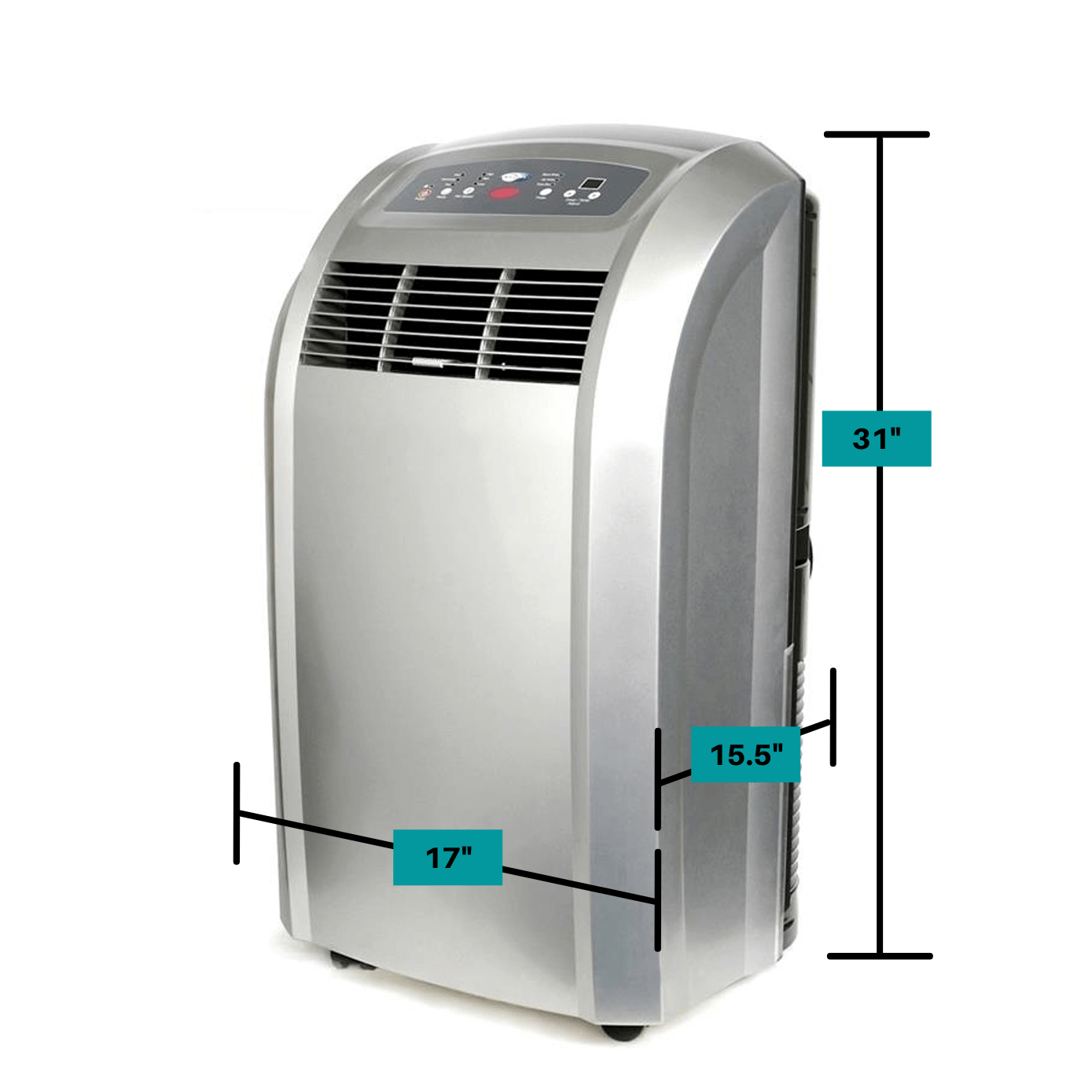 Whynter Air Conditioners Whynter ARC-12S 12,000 BTU (5,000 BTU SACC) Portable Air Conditioner, Dehumidifier, and Fan with Activated Carbon Filter, up to 400 sq ft in Grey