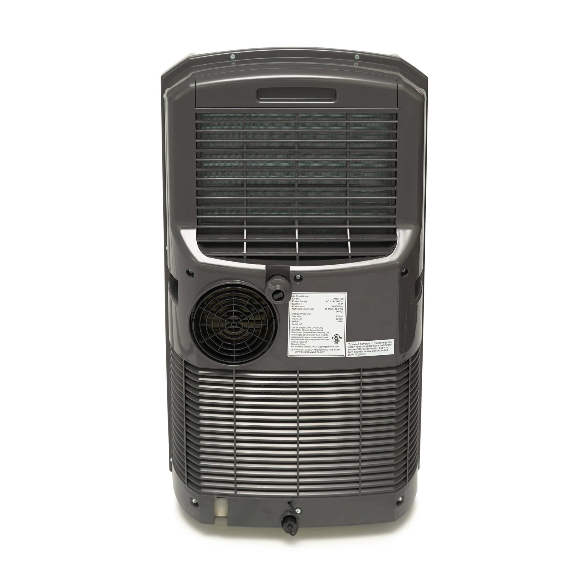 Whynter Air Conditioners Whynter ARC-12S 12,000 BTU (5,000 BTU SACC) Portable Air Conditioner, Dehumidifier, and Fan with Activated Carbon Filter, up to 400 sq ft in Grey