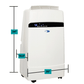 Whynter Air Conditioners Whynter ARC-12SD 12,000 BTU (6,936 BTU SACC) Dual Hose Cooling Portable Air Conditioner, Dehumidifier, and Fan with Activated Carbon Filter plus Storage bag, up to 400 sq ft in White