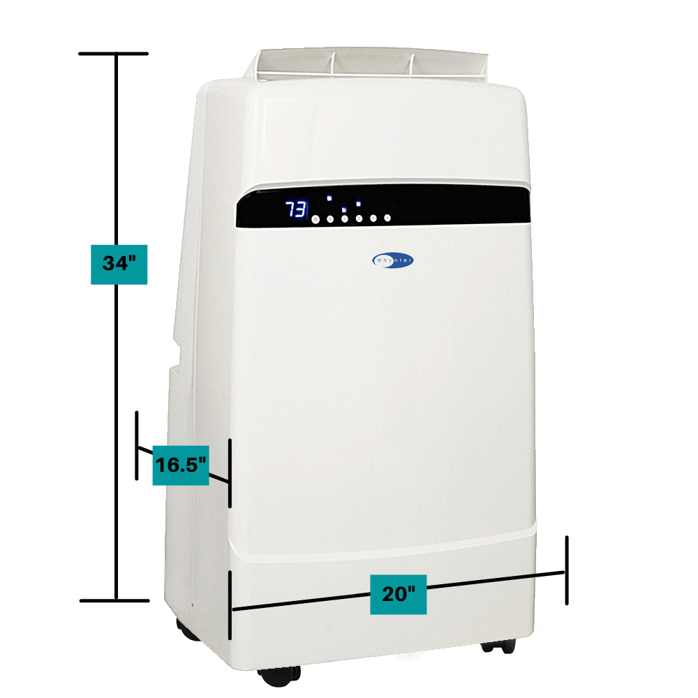Whynter Air Conditioners Whynter ARC-12SD 12,000 BTU (6,936 BTU SACC) Dual Hose Cooling Portable Air Conditioner, Dehumidifier, and Fan with Activated Carbon Filter plus Storage bag, up to 400 sq ft in White