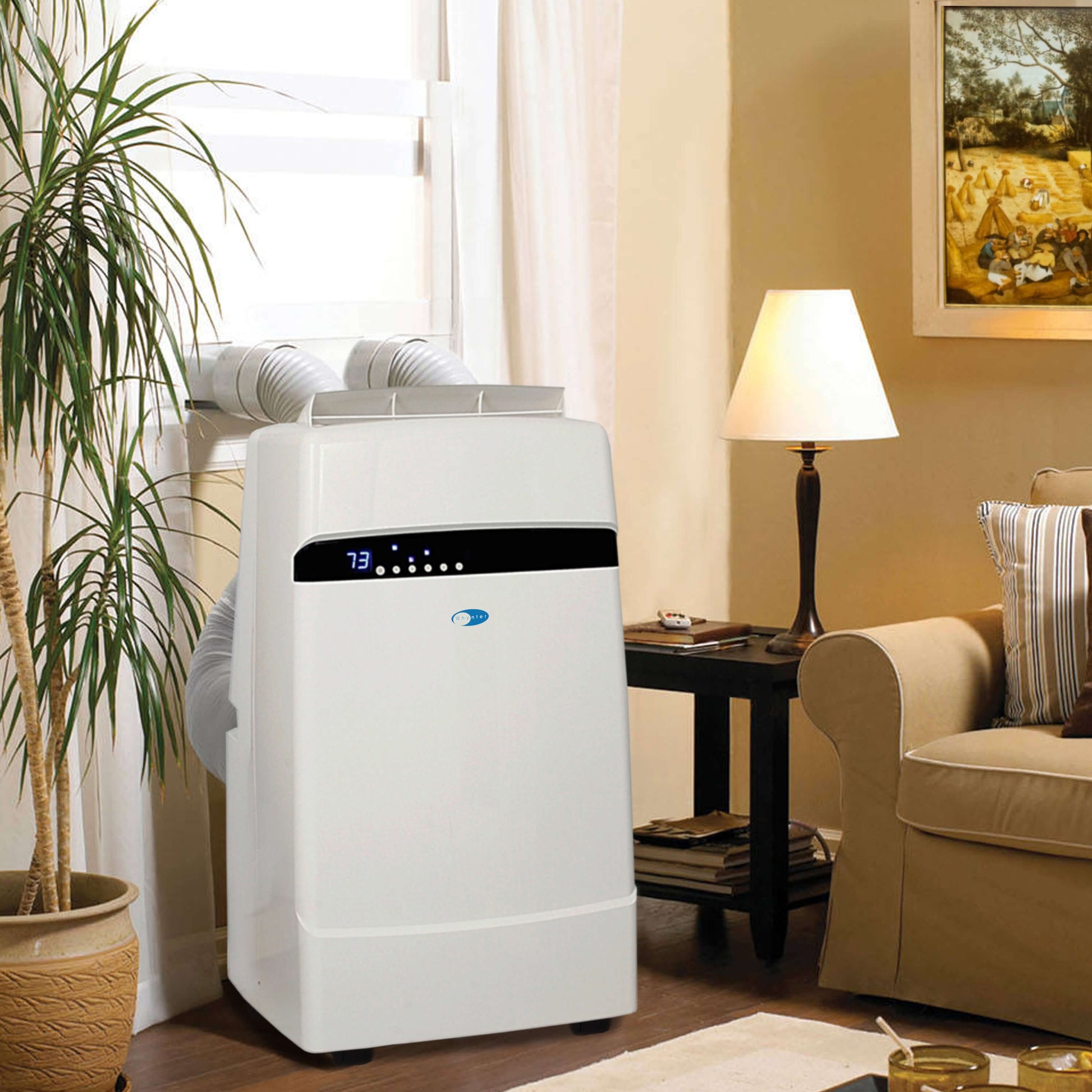 Whynter Air Conditioners Whynter ARC-12SD 12,000 BTU (6,936 BTU SACC) Dual Hose Cooling Portable Air Conditioner, Dehumidifier, and Fan with Activated Carbon Filter plus Storage bag, up to 400 sq ft in White