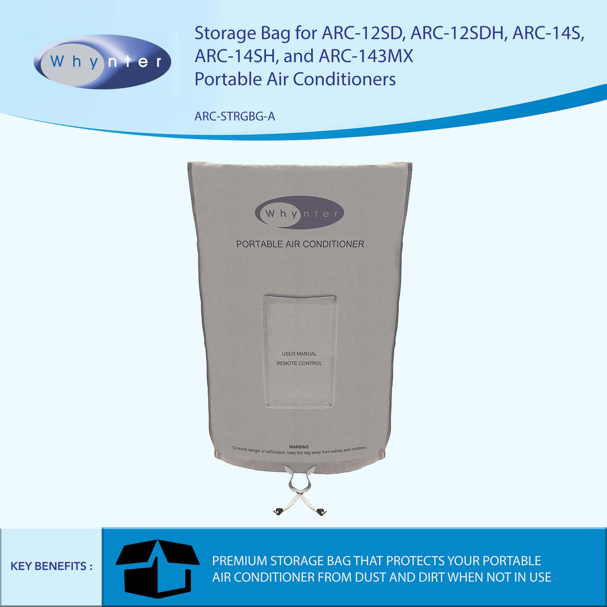 Whynter Air Conditioners Whynter ARC-12SD 12,000 BTU (6,936 BTU SACC) Dual Hose Cooling Portable Air Conditioner, Dehumidifier, and Fan with Activated Carbon Filter plus Storage bag, up to 400 sq ft in White