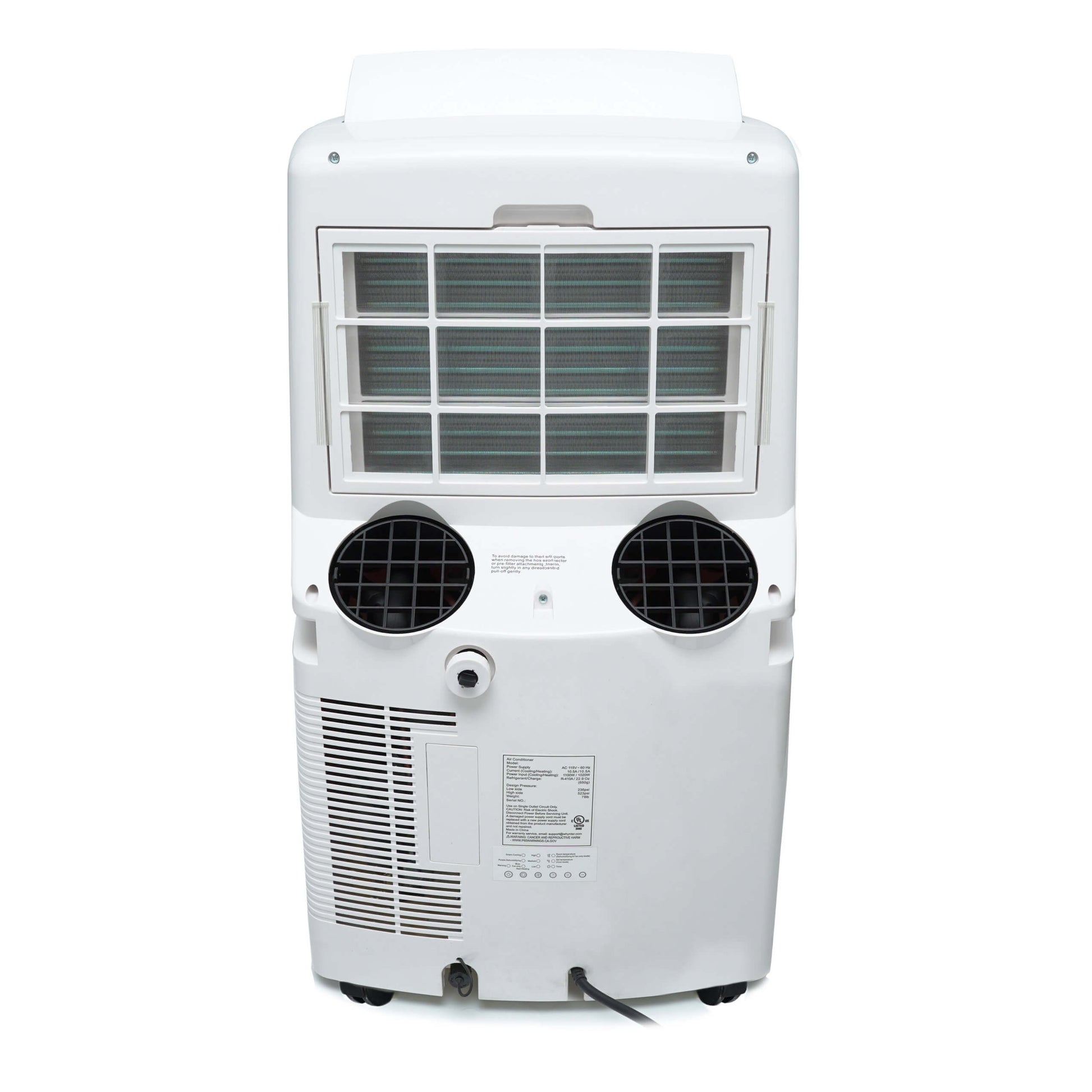 Whynter Air Conditioners Whynter ARC-12SDH 12,000 BTU (6,884 BTU SACC) Dual Hose Cooling Portable Air Conditioner, Heater, Dehumidifier, and Fan with Activated Carbon Filter plus Storage bag, up to 400 sq ft in White