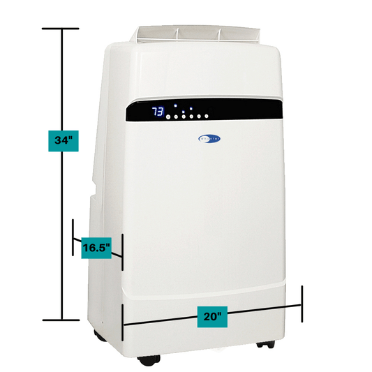 Whynter Air Conditioners Whynter ARC-12SDH 12,000 BTU (6,884 BTU SACC) Dual Hose Cooling Portable Air Conditioner, Heater, Dehumidifier, and Fan with Activated Carbon Filter plus Storage bag, up to 400 sq ft in White