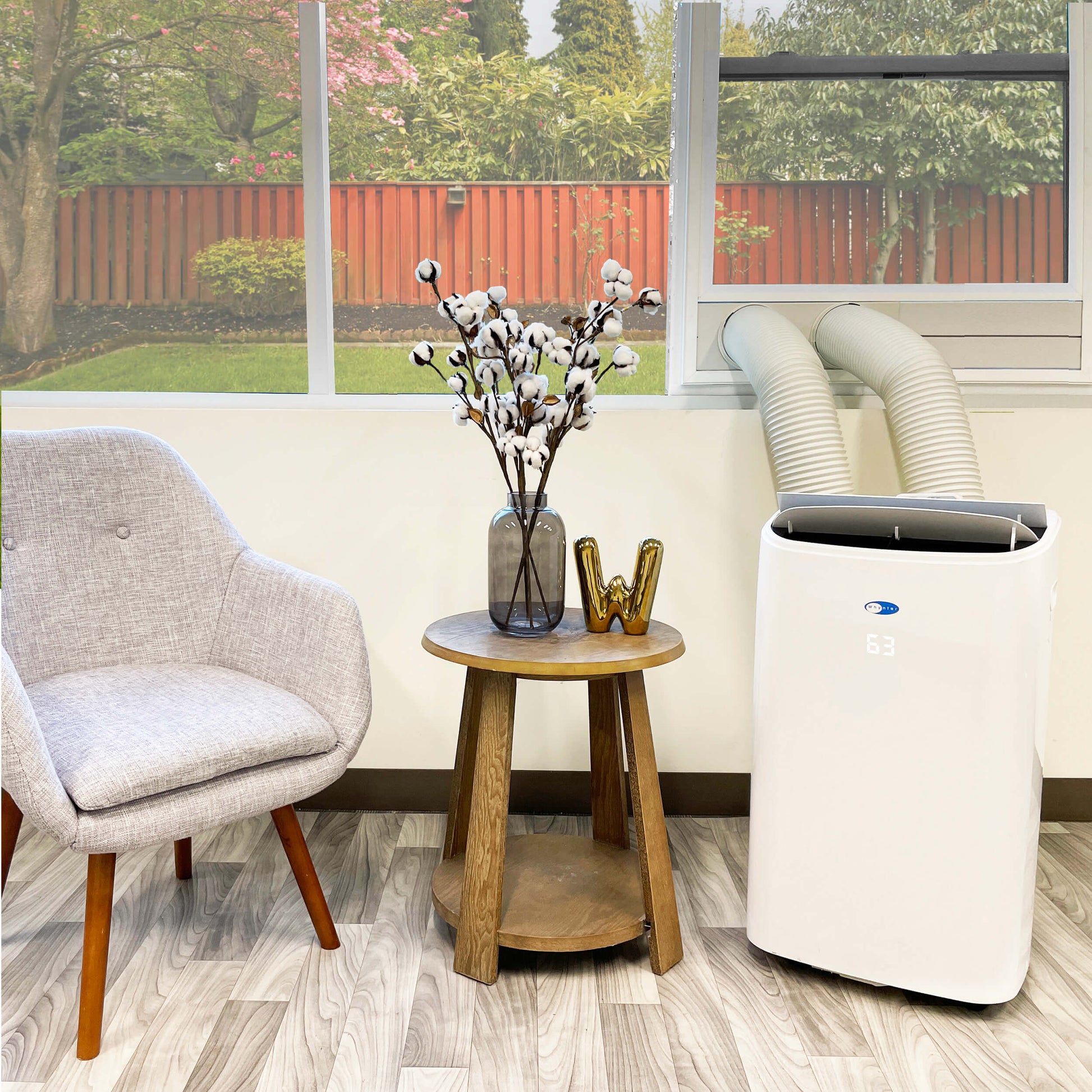 Whynter Air Conditioners Whynter ARC-147WFH 14,000 BTU (10,000 BTU SACC) Dual Hose Cooling Portable Air Conditioner, Heater, Dehumidifier, and Fan with Remote Control, HEPA and Carbon Filter, up to 500 sq ft in White