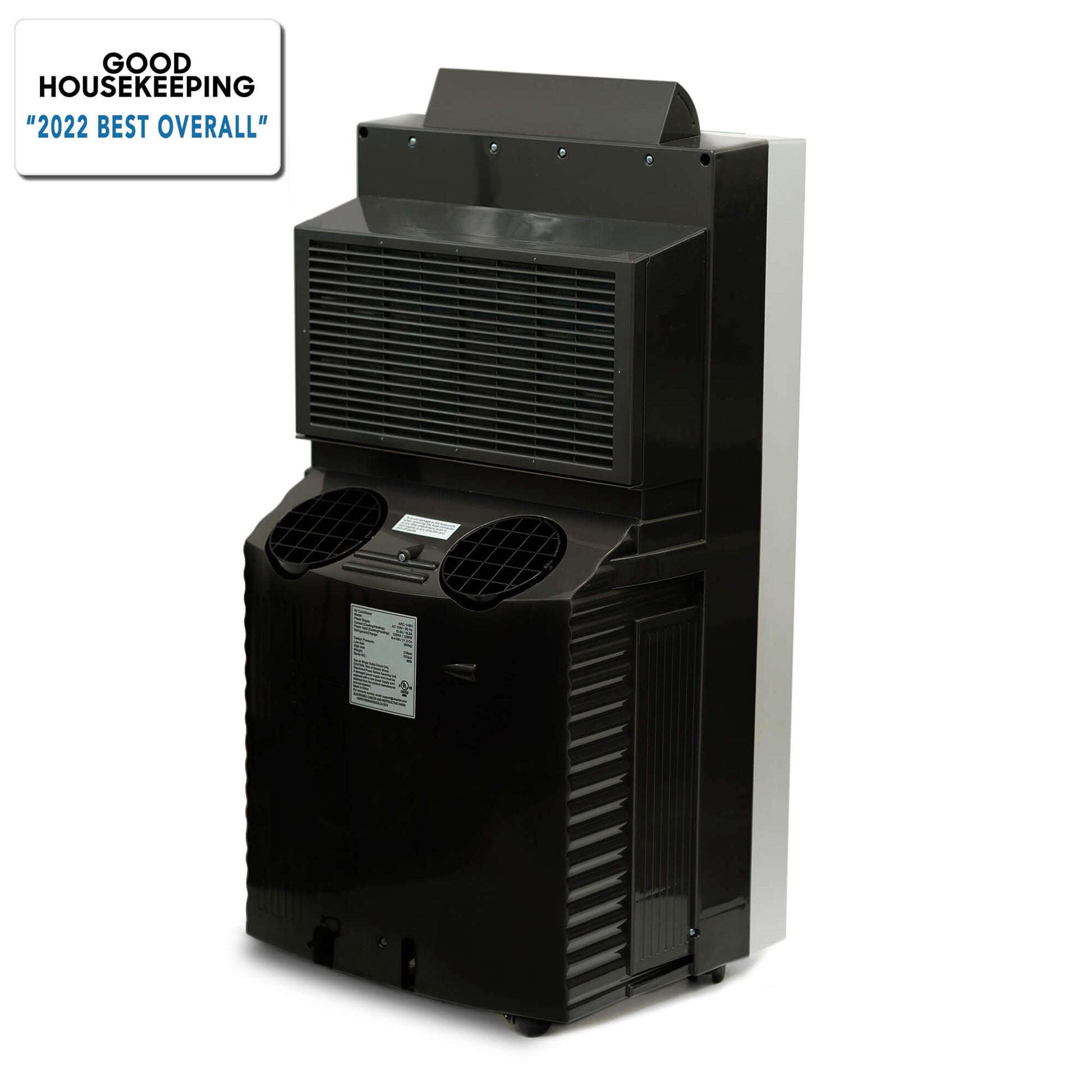 Whynter Air Conditioners Whynter ARC-14S 14,000 (9,200 BTU SACC) BTU Dual Hose Cooling Portable Air Conditioner, Dehumidifier, and Fan with Activated Carbon Filter plus Storage bag, up to 500 sq ft in Platinum/Black