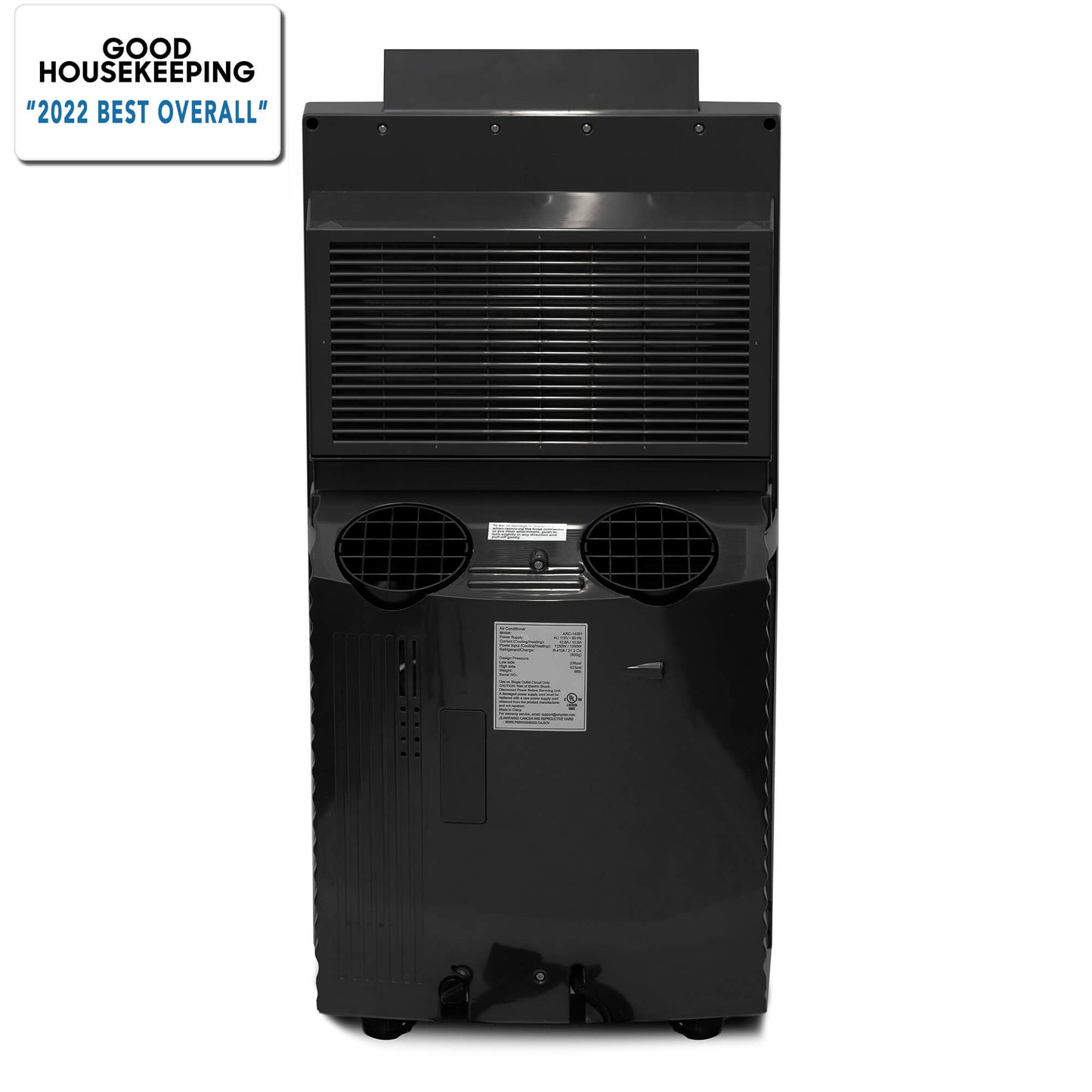 Whynter Air Conditioners Whynter ARC-14S 14,000 (9,200 BTU SACC) BTU Dual Hose Cooling Portable Air Conditioner, Dehumidifier, and Fan with Activated Carbon Filter plus Storage bag, up to 500 sq ft in Platinum/Black