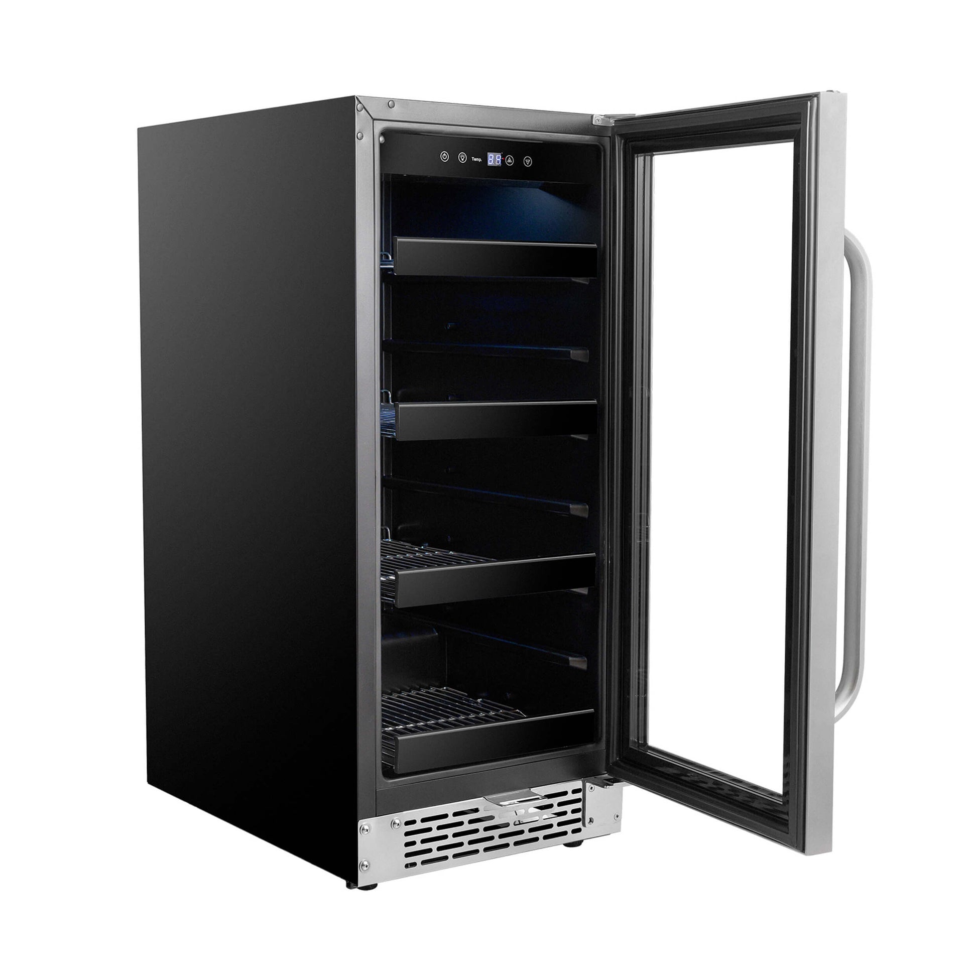 Whynter Beverage Fridge Whynter BBR-838SB 15 inch Built-In 80 Can Undercounter Stainless Steel Beverage Refrigerator with Reversible Door, Digital Control, Lock and Carbon Filter