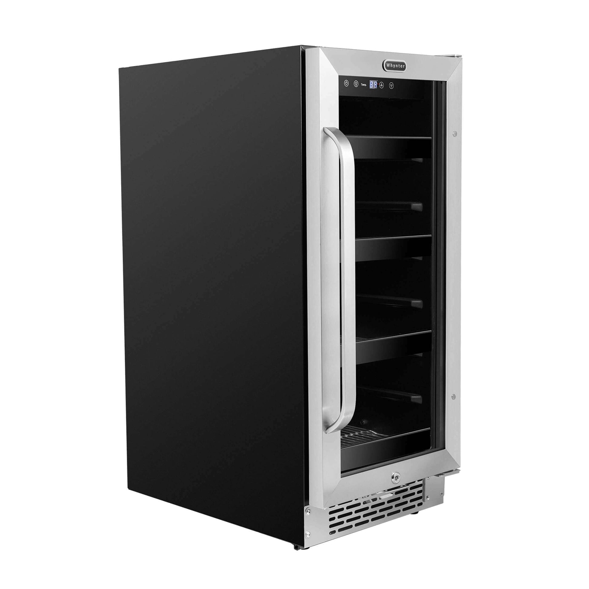 Whynter Beverage Fridge Whynter BBR-838SB 15 inch Built-In 80 Can Undercounter Stainless Steel Beverage Refrigerator with Reversible Door, Digital Control, Lock and Carbon Filter