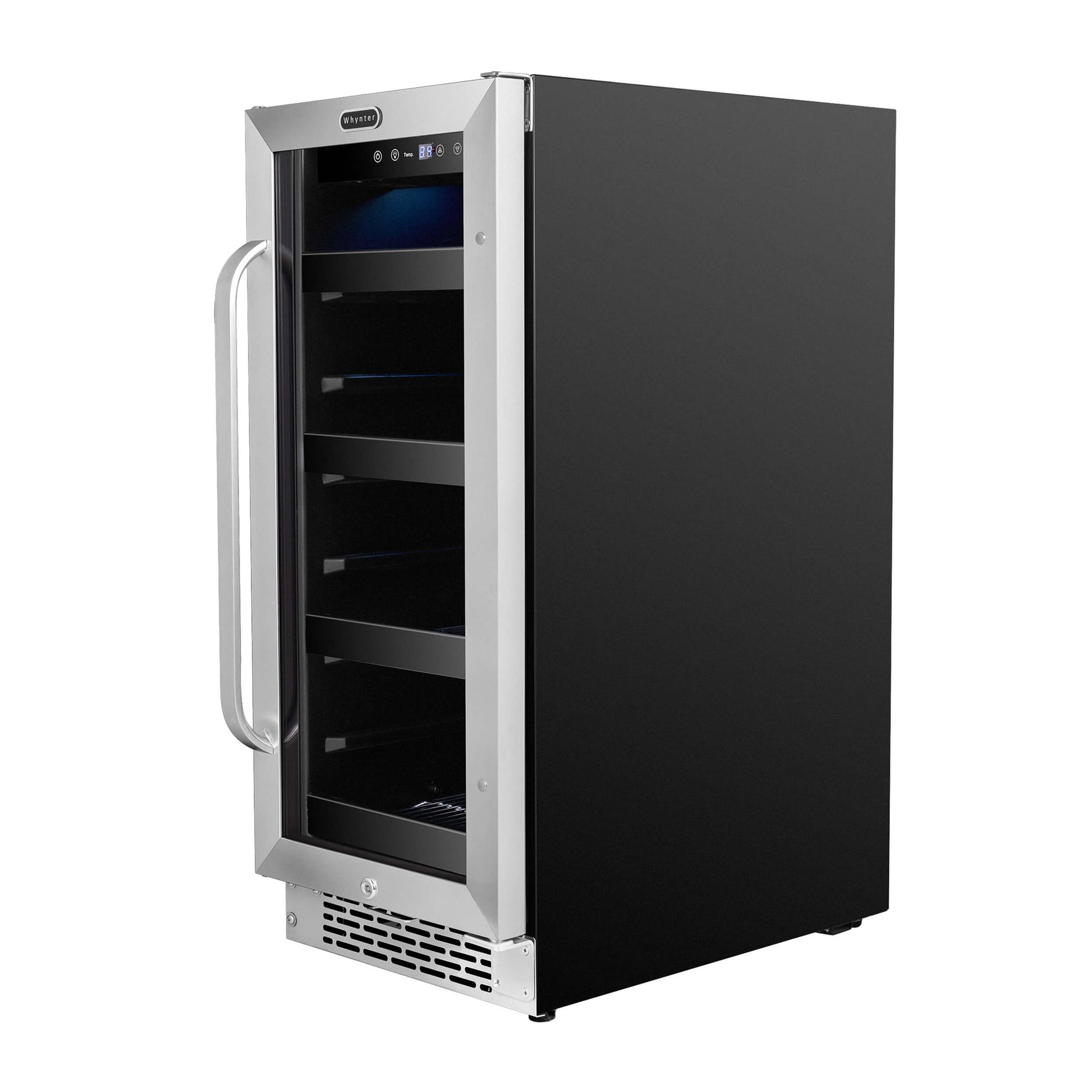 Whynter Beverage Fridge Whynter BBR-838SB 15 inch Built-In 80 Can Undercounter Stainless Steel Beverage Refrigerator with Reversible Door, Digital Control, Lock and Carbon Filter