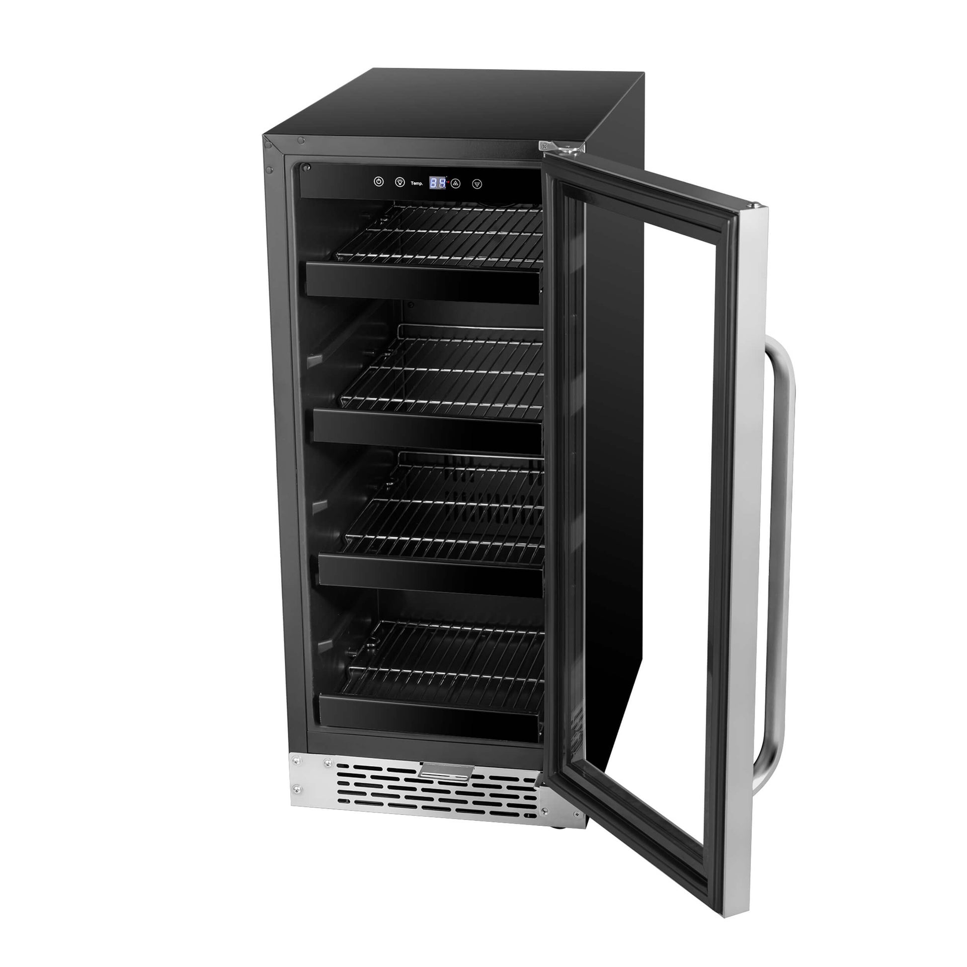 Whynter Beverage Fridge Whynter BBR-838SB 15 inch Built-In 80 Can Undercounter Stainless Steel Beverage Refrigerator with Reversible Door, Digital Control, Lock and Carbon Filter