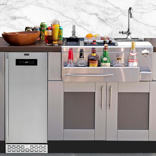 Whynter Beverage Fridge Whynter BEF-286SB Stainless Steel Built-in or Freestanding 2.9 cu. ft. Beer Keg Froster Beverage Refrigerator with Digital Controls