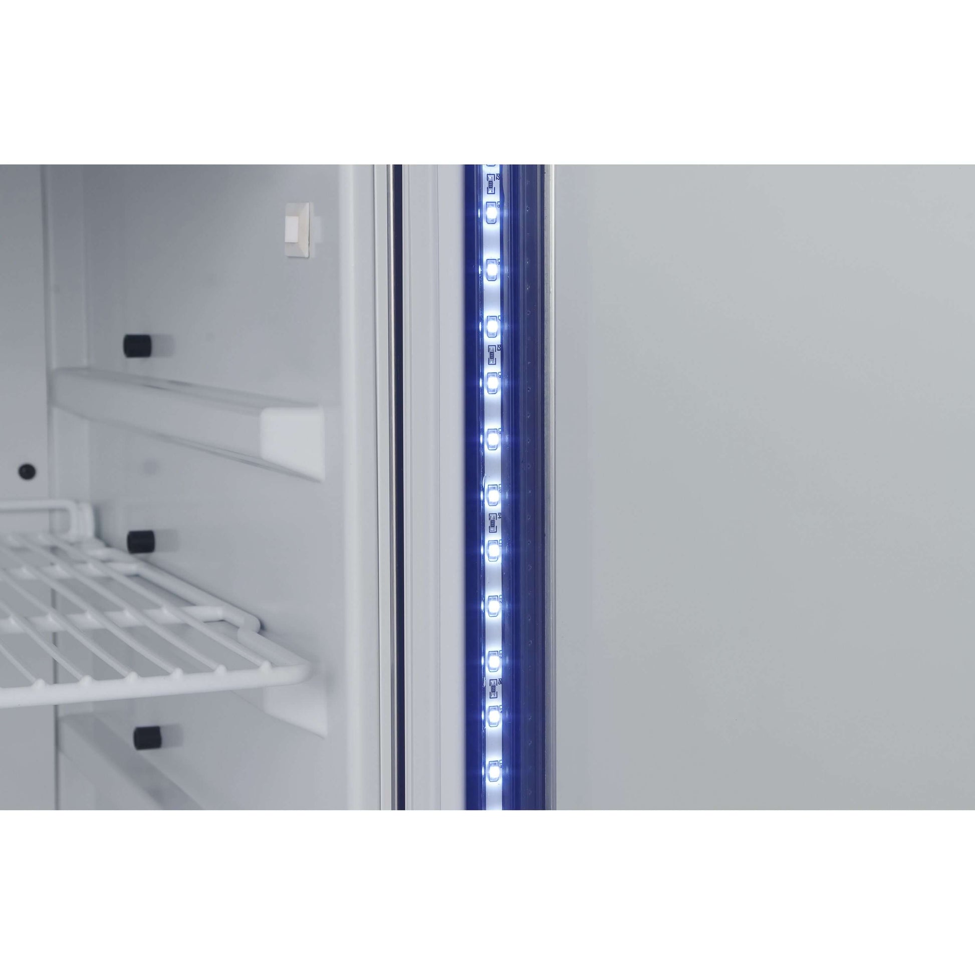 Whynter Compact Freezer / Refrigerators Whynter CBM-815WS/CBM-815WSa Freestanding 8.1 cu. ft. Stainless Steel Commercial Beverage Merchandiser Refrigerator with Superlit Door and Lock – White