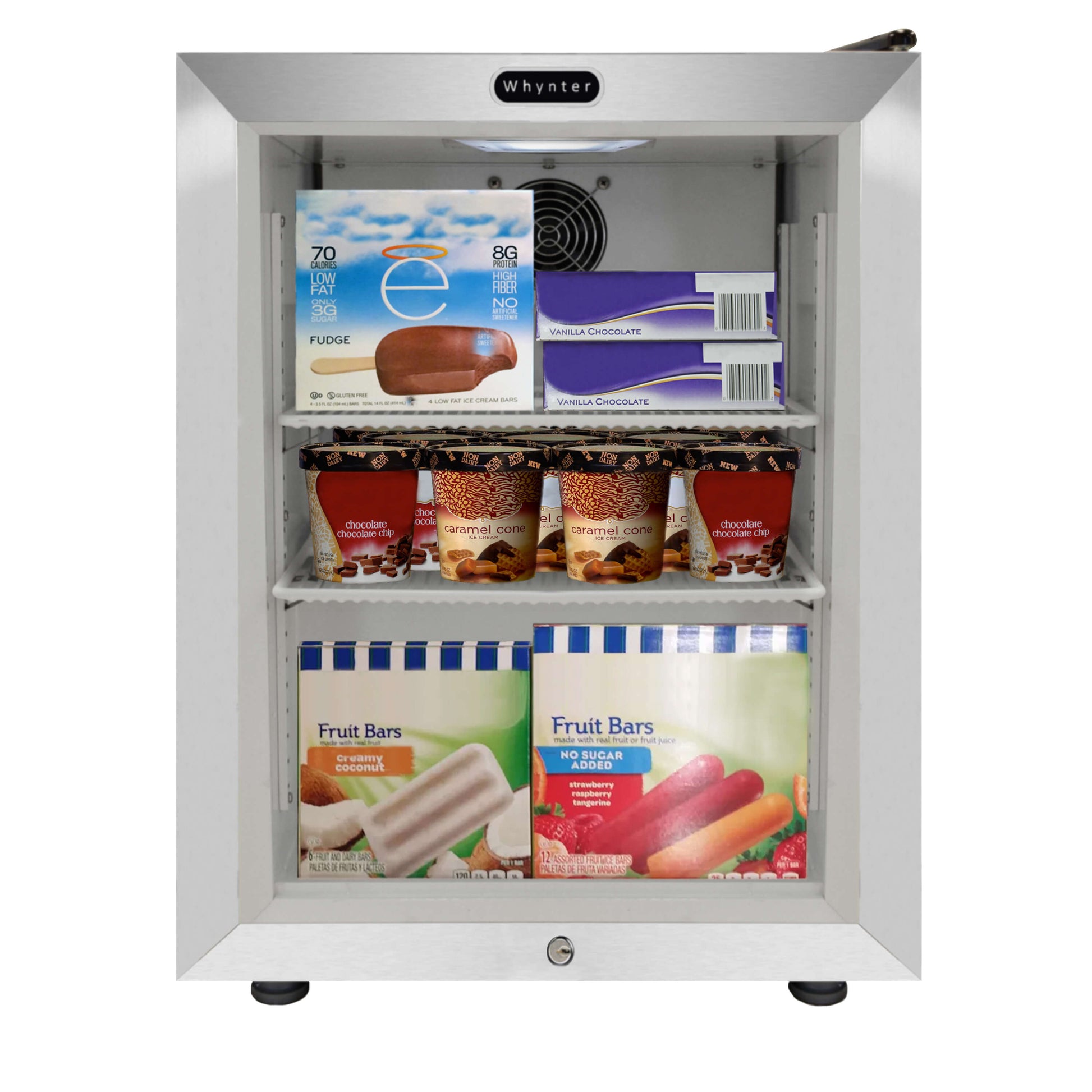 Whynter Compact Freezer / Refrigerators Whynter CDF-177SB Countertop Reach-In 1.8 cu ft Display Glass Door Freezer