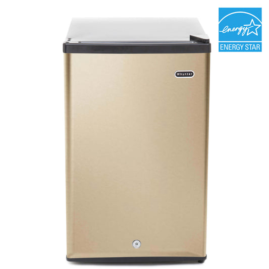 Whynter Compact Freezer / Refrigerators Whynter CUF-210SSG 2.1 cu.ft Energy Star Upright Freezer with Lock in Rose Gold