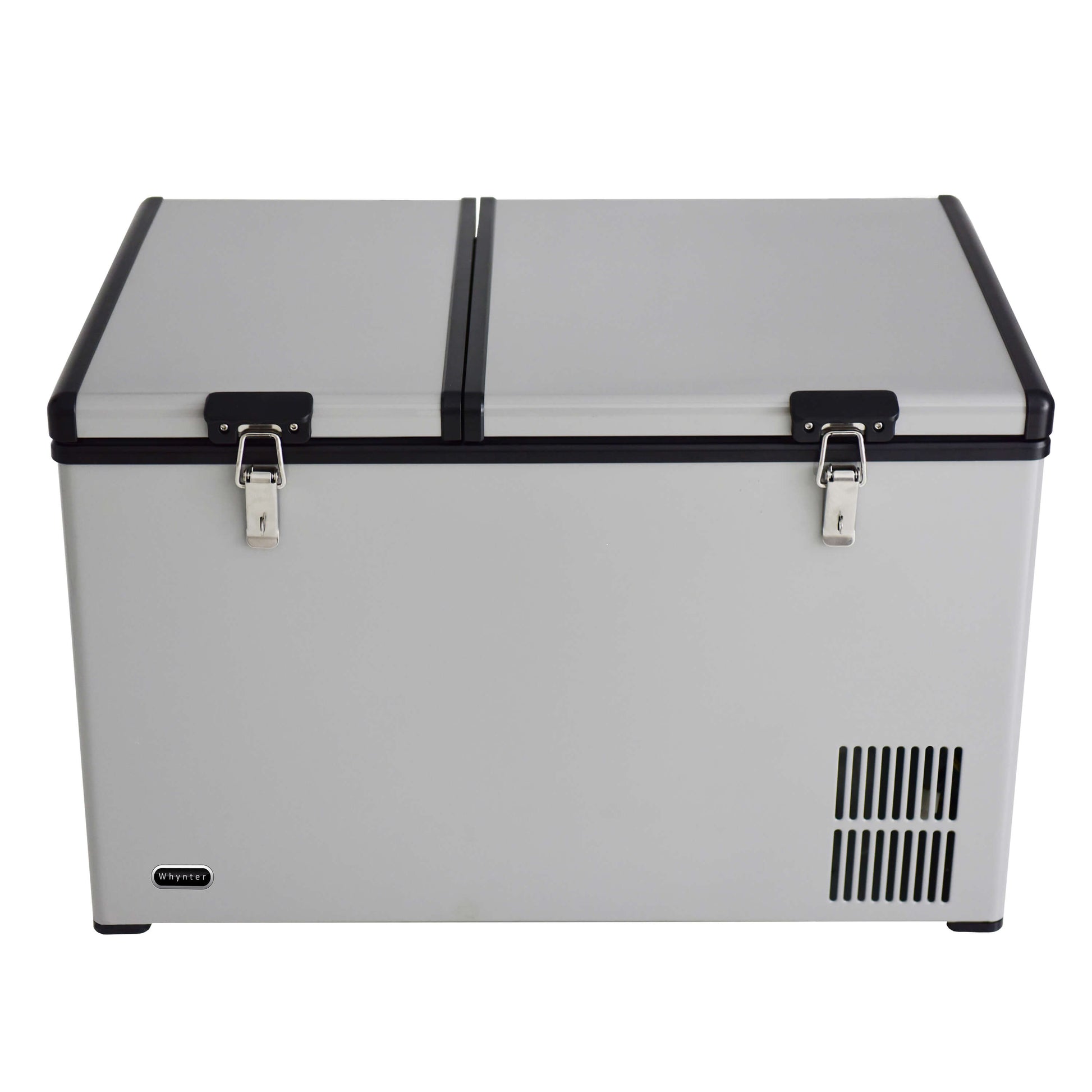 Whynter Freezers Whynter FM-901DZ 90 Quart Dual Zone Portable Fridge/Freezer with 12V Option and Wheels