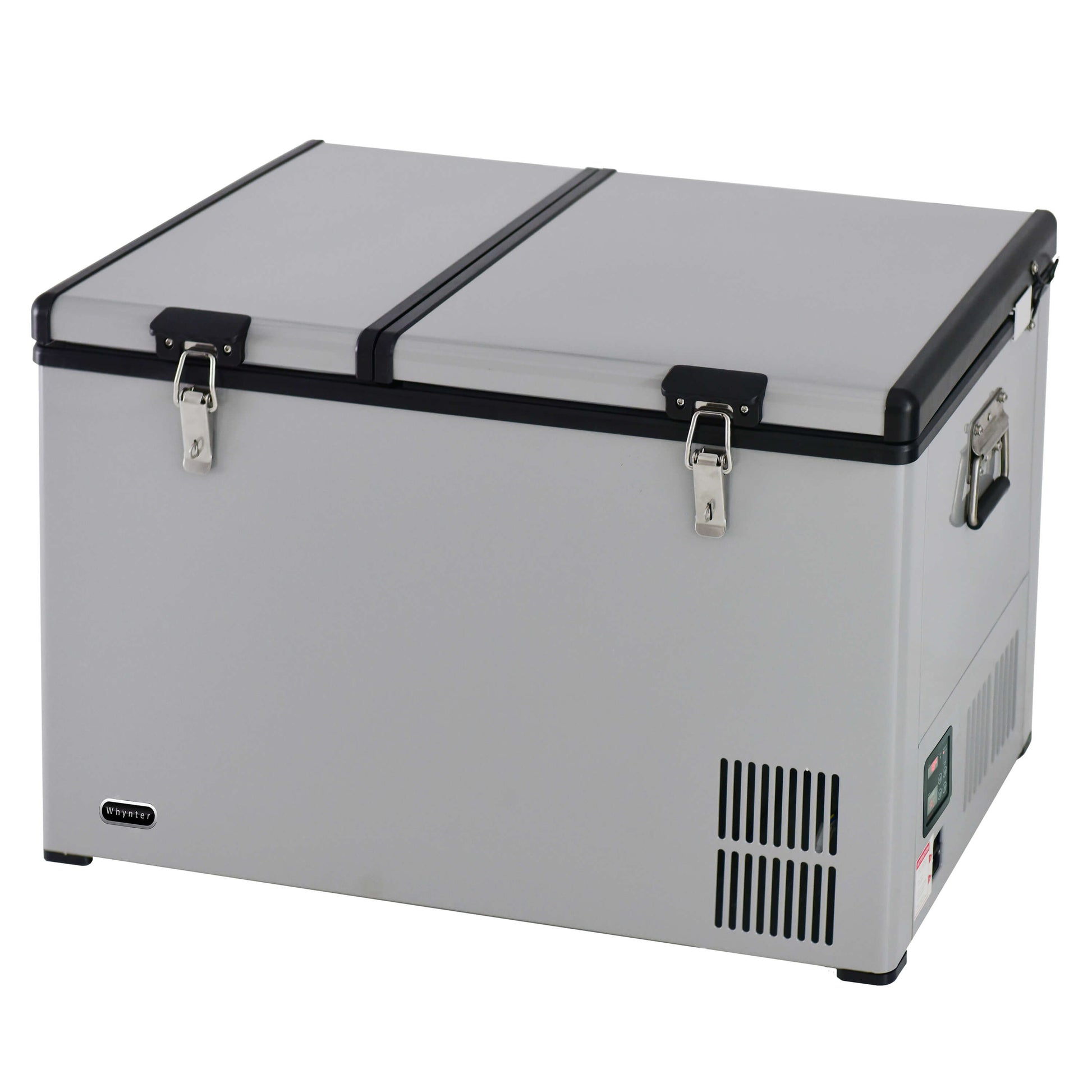 Whynter Freezers Whynter FM-901DZ 90 Quart Dual Zone Portable Fridge/Freezer with 12V Option and Wheels