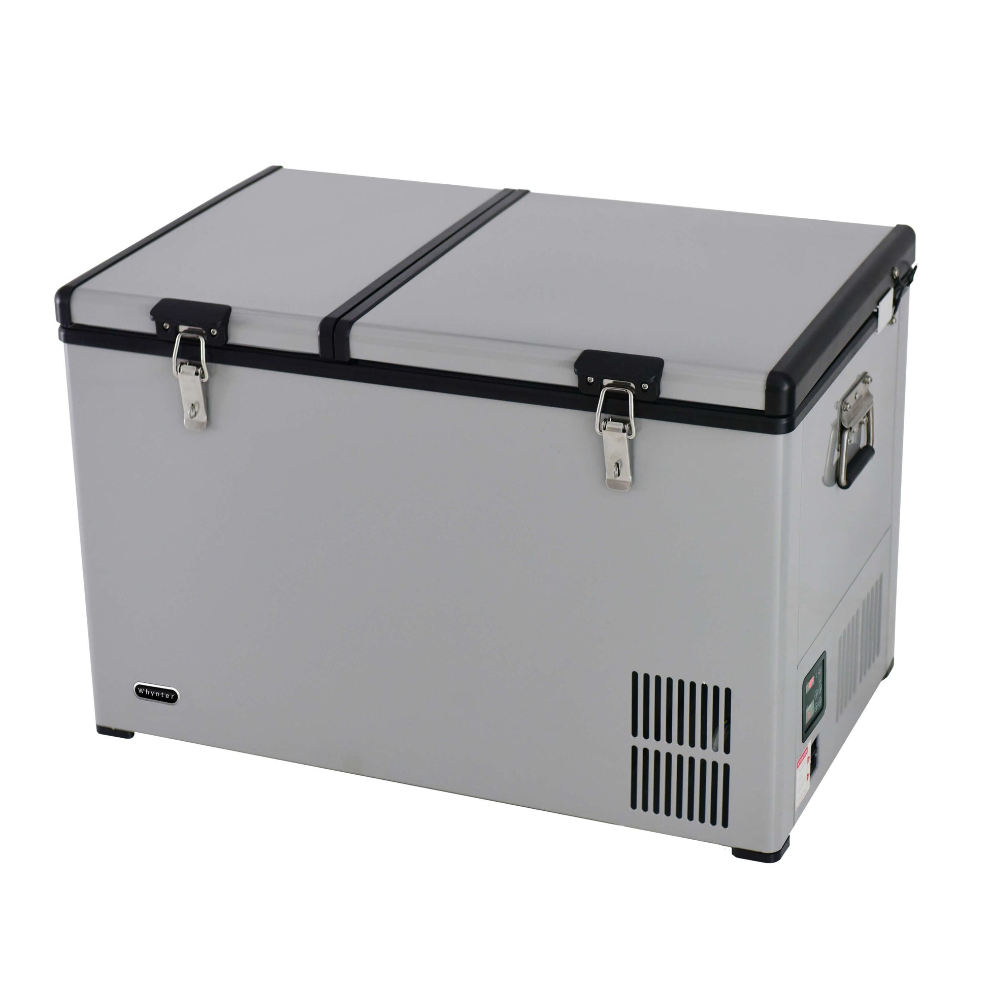 Whynter Freezers Whynter FM-901DZ 90 Quart Dual Zone Portable Fridge/Freezer with 12V Option and Wheels