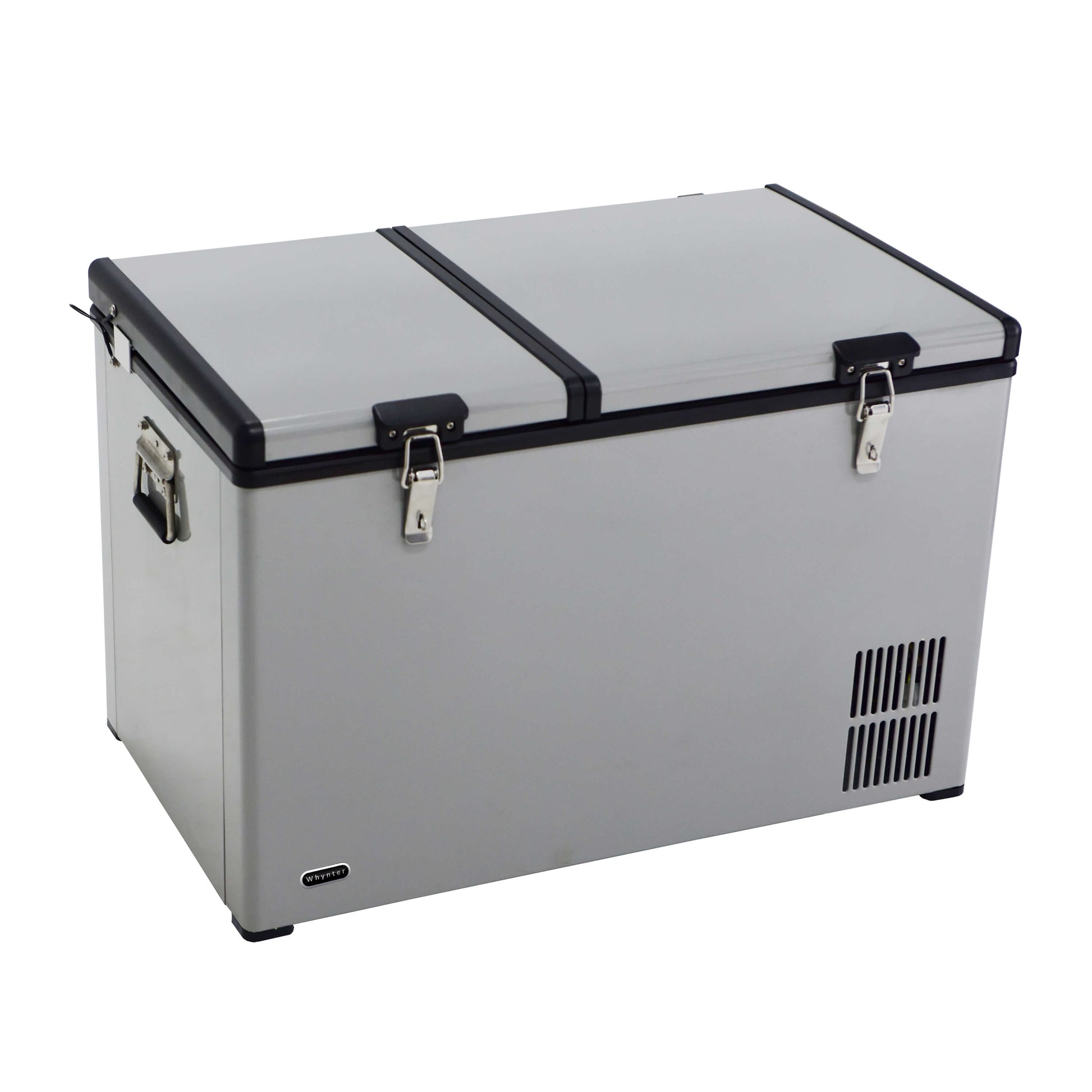 Whynter Freezers Whynter FM-901DZ 90 Quart Dual Zone Portable Fridge/Freezer with 12V Option and Wheels