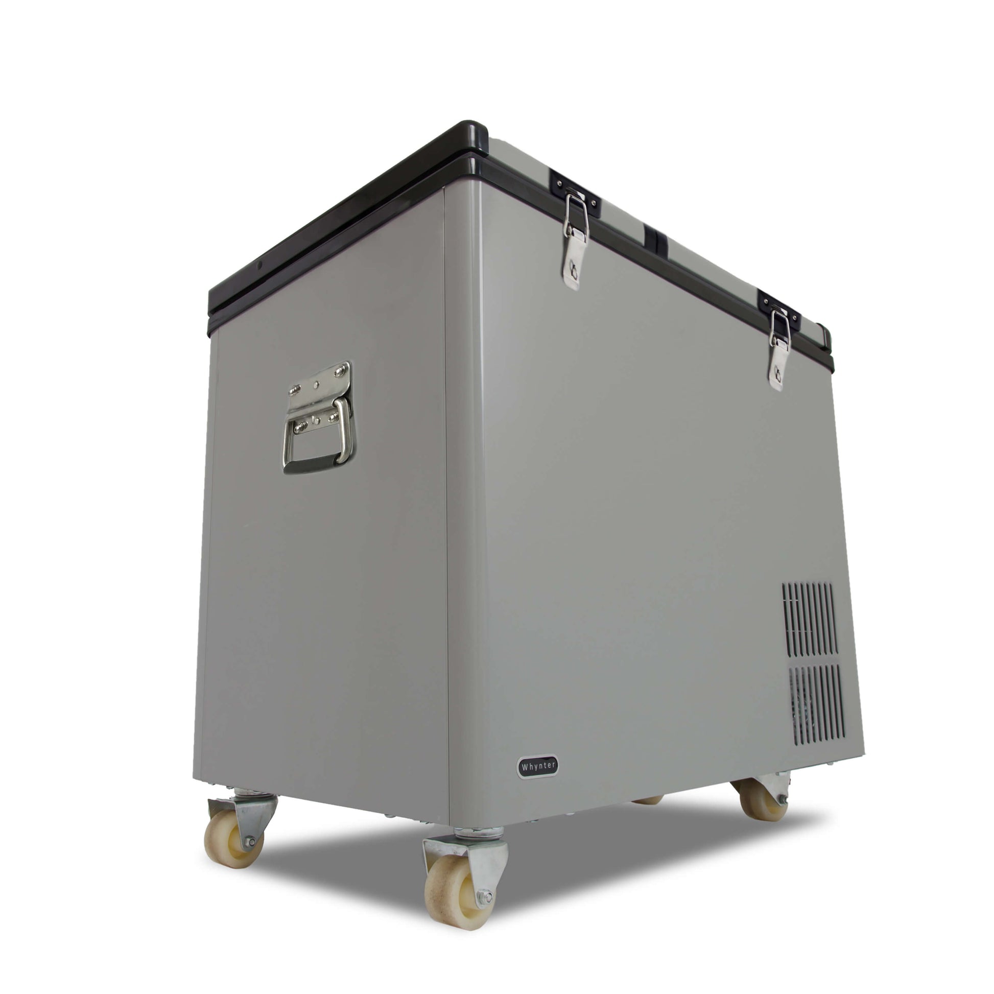 Whynter Freezers Whynter FM-901DZ 90 Quart Dual Zone Portable Fridge/Freezer with 12V Option and Wheels