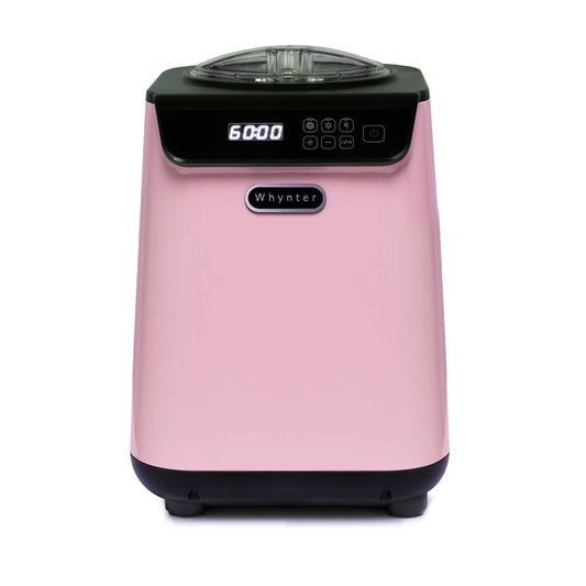 Whynter Ice Cream Makers Whynter ICM-128BPS 1.28 Quart Capacity Compact Upright Automatic Compressor Ice Cream Maker with Stainless Steel Bowl Limited Black Pink Edition