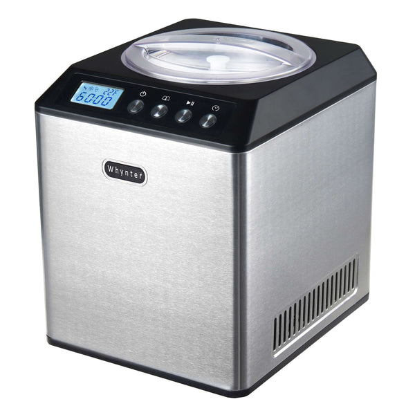 Whynter Ice Cream Makers Whynter ICM-201SB 2.1 Quart Capacity Upright Automatic Compressor Ice Cream Maker with Stainless Steel Bowl in Black