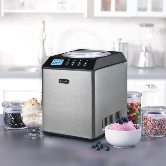Whynter Ice Cream Makers Whynter ICM-201SB 2.1 Quart Capacity Upright Automatic Compressor Ice Cream Maker with Stainless Steel Bowl in Black