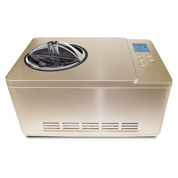 Whynter Ice Cream Makers Whynter ICM-220CGY 2 Quart Capacity Automatic Compressor Ice Cream Maker & Yogurt Function with Stainless Steel Bowl in Champagne Gold