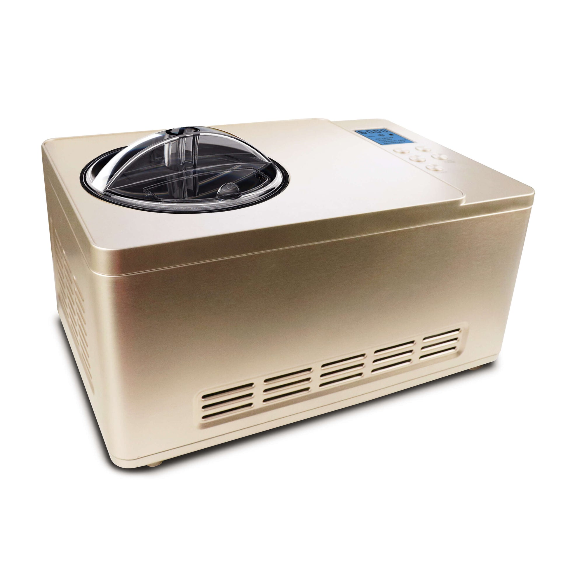 Whynter Ice Cream Makers Whynter ICM-220CGY 2 Quart Capacity Automatic Compressor Ice Cream Maker & Yogurt Function with Stainless Steel Bowl in Champagne Gold