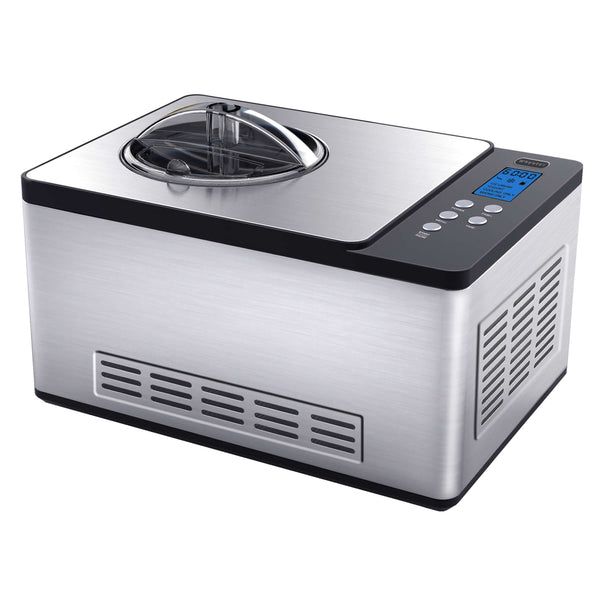 Whynter Ice Cream Makers Whynter ICM-220SSY 2 Quart Capacity Automatic Compressor Ice Cream Maker & Yogurt Incubator with Stainless Steel Bowl in Stainless Steel